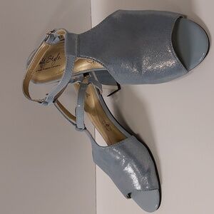 Soft Style Shimmering Blue Heels